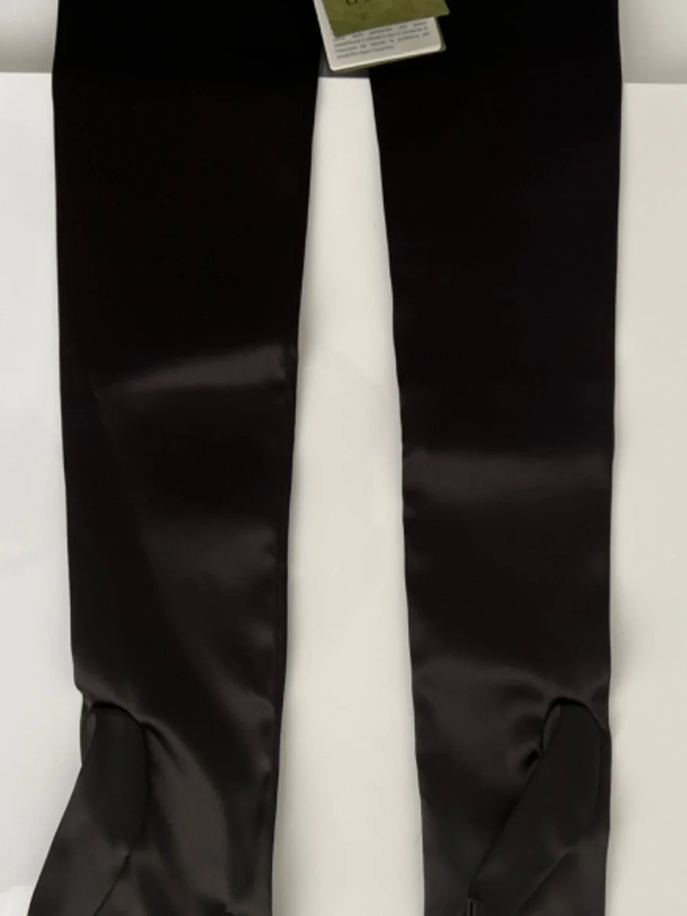 Gucci Black Gloves Long Opera Double GG Size Small Polyamide Acetate Elastane